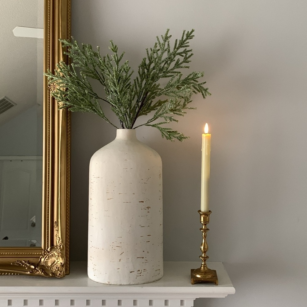 Set of two Christmas branches with glitter home‎ decor minimalist